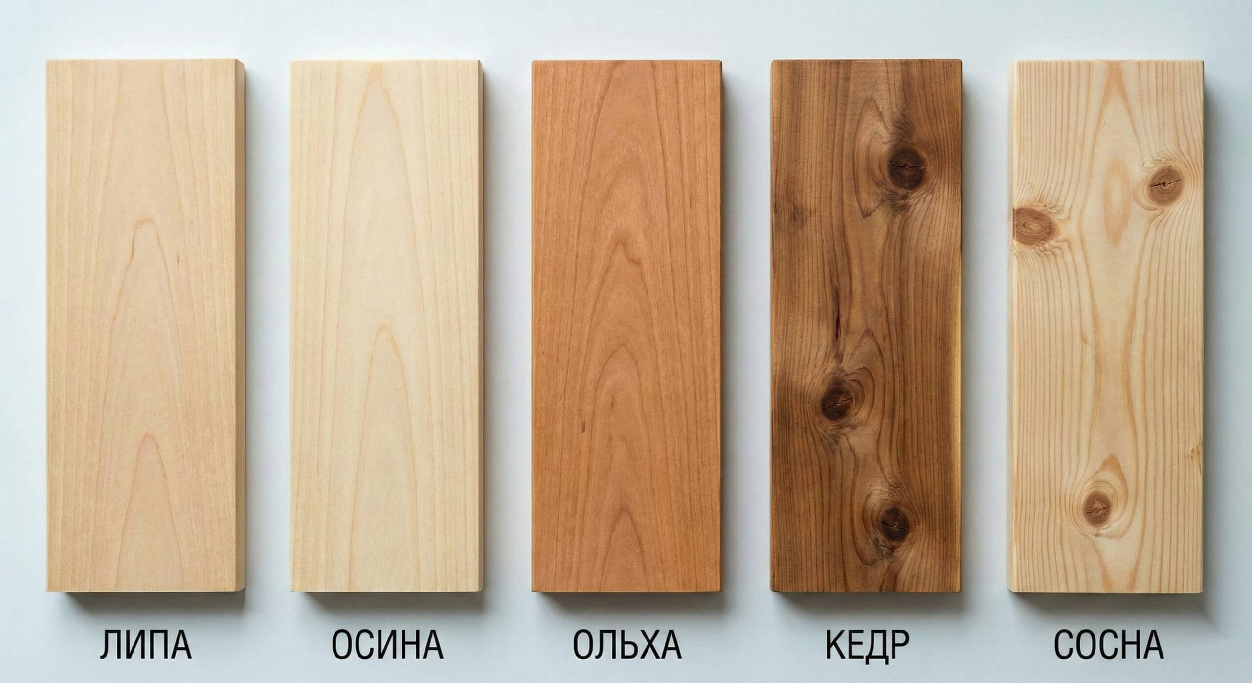 Сравнение пород древесины для бани
